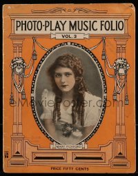 4h088 PHOTO-PLAY MUSIC FOLIO vol 3 9x12 song folio 1914 Mary Pickford pictured on the cover!