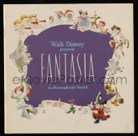 4h321 FANTASIA souvenir program book R1977 Mickey Mouse & others, Disney musical cartoon classic!