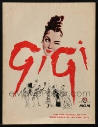 4h334 GIGI souvenir program book 1958 art of Leslie Caron, Best Director & Best Picture winner!