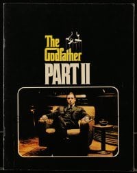 4h336 GODFATHER PART II 36pg souvenir program book 1974 Al Pacino in Francis Ford Coppola sequel!