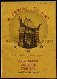 4h342 GRAUMAN'S CHINESE THEATRE souvenir program book 1946 cool souvenir autograph booklet!
