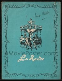 4h363 LA RONDE souvenir program book 1954 Simone Signoret, Simone Simon, directed by Max Ophuls!