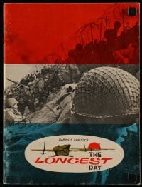 4h368 LONGEST DAY souvenir program book 1962 World War II D-Day movie with 42 int'l stars!