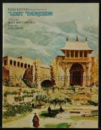 4h371 LOST HORIZON souvenir program book 1972 Ross Hunter, cool different art of Shangri-la!