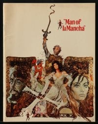 4h374 MAN OF LA MANCHA souvenir program book 1972 Peter O'Toole, Sophia Loren, Ted CoConis art!