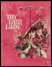 4h380 MY FAIR LADY softcover souvenir program book 1964 Peak art of Audrey Hepburn & Rex Harrison!