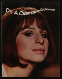4h389 ON A CLEAR DAY YOU CAN SEE FOREVER souvenir program book 1970 Barbra Streisand, different!