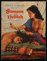 4h408 SAMSON & DELILAH souvenir program book 1949 Hedy Lamarr & Victor Mature, Cecil B. DeMille