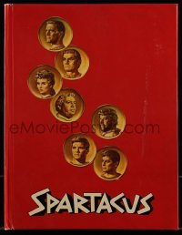 4h421 SPARTACUS hardcover souvenir program book 1961 Stanley Kubrick, art of top cast on gold coins!
