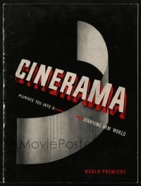 4h435 THIS IS CINERAMA 2nd printing world premiere souvenir program book 1954 a startling new world!