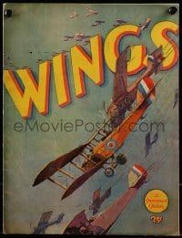 4h452 WINGS souvenir program book 1927 Wellman Best Picture winner, sexy Clara Bow & Buddy Rogers!