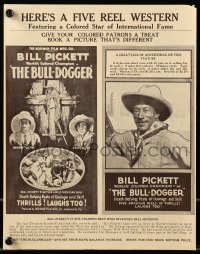4h103 LOVE BUG/CRIMSON SKULL/GREEN EYED MONSTER/BULL-DOGGER promo brochure 1920s all-black westerns!