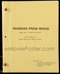 4h134 INVASION FROM SPACE script copy 1980s James Cameron concept based on Invaders from Mars!