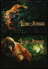4h069 JUNGLE BOOK set of 2 8x12 French special posters 2016 Walt Disney, Shere Khan & Baloo!