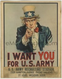 4h053 I WANT YOU FOR U.S. ARMY 11x14 army recruiting poster 1960s iconic James Montgomery Flagg art!