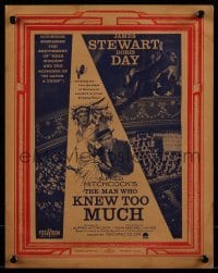 4h054 MAN WHO KNEW TOO MUCH 11x14 WC 1956 James Stewart & Doris Day, directed by Alfred Hitchcock!