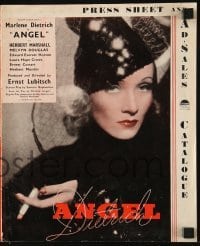4h071 ANGEL English pressbook 1937 Marlene Dietrich, Herbert Marshall, Douglas, Ernst Lubitsch