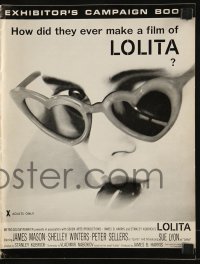 4h072 LOLITA English pressbook 1962 Stanley Kubrick, sexy Sue Lyon w/ heart sunglasses & lollipop!