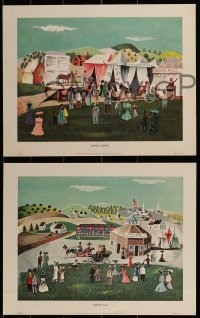 4h075 COLE PRINTS group of 6 11x14 art prints 1953 great colorful county fair paintings!
