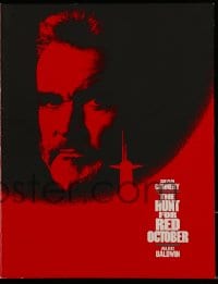 4h081 HUNT FOR RED OCTOBER screening program 1990 Russian military submarine captain Sean Connery!
