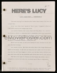 4h132 HERE'S LUCY TV script copy 2000s you can see exactly how the original script was written!