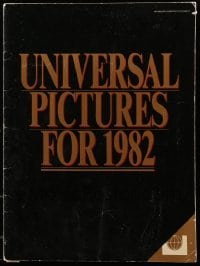4j028 UNIVERSAL 1982 campaign book 1982 includes great advance ad for E.T., The Thing + more!