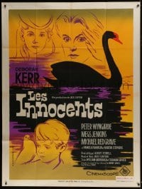 4j817 INNOCENTS French 1p 1962 different art of Deborah Kerr & swan, Henry James' classic story!