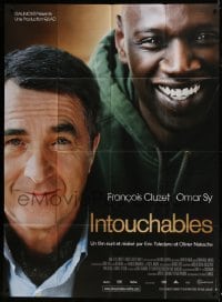 4j818 INTOUCHABLES French 1p 2012 great close portrait of Francois Cluzet & Omar Sy!