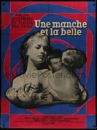 4j826 KISS FOR A KILLER French 1p 1957 Mylene Demongeot, Henri Vidal, Rene Peron art!