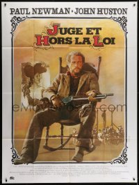 4j844 LIFE & TIMES OF JUDGE ROY BEAN French 1p 1973 different art of Paul Newman by Ferracci!