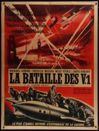 4j869 MISSILES FROM HELL French 1p R1960s different Georges Allard art of London under attack!