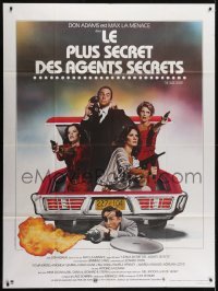 4j893 NUDE BOMB French 1p 1980 Don Adams as Maxwell Smart in car trunk with girls, Landi art!