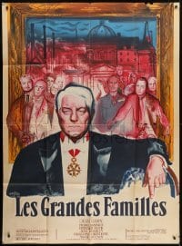 4j908 POSSESSORS style A French 1p 1958 Les Grandes Familles, art of Jean Gabin by Rene Peron!