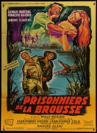 4j910 PRISONERS OF THE CONGO French 1p 1960 Belinsky art of Marchal & Rasquin in savage Africa!
