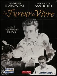 4j922 REBEL WITHOUT A CAUSE French 1p R1990s Nicholas Ray, great different images of James Dean!