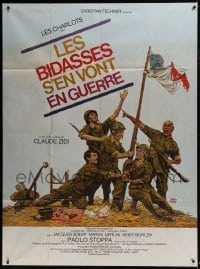 4j931 SADSACKS GO TO WAR French 1p 1975 French comic quartet Les Charlots messes up the military!
