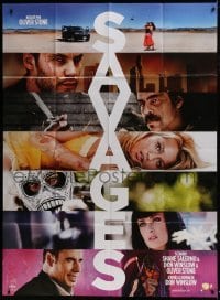 4j932 SAVAGES teaser French 1p 2012 portraits of top cast, drug thriller directed by Oliver Stone!