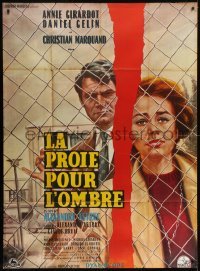 4j945 SHADOWS OF ADULTERY French 1p 1961 La proie pour l'ombre, art of Annie Girardot & Gelin!