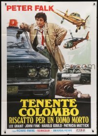 4j430 COLUMBO RANSOM FOR A DEAD MAN Italian 1p 1978 cool artwork of detective Peter Falk!