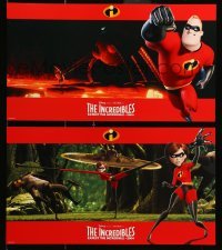 4j008 INCREDIBLES 8 10x17 LCs 2004 Disney/Pixar animated superhero family, cool widescreen images!