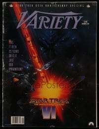 4j020 STAR TREK VI magazine December 2, 1991 Star Trek 25th anniversary special issue of Variety!