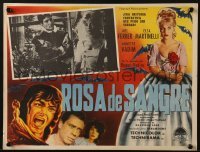 4j535 BLOOD & ROSES Mexican LC 1962 Et mourir de plaisir, Roger Vadim, sexy vampire Annette Vadim!
