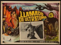 4j551 DEVILS OF DARKNESS Mexican LC 1965 English horror, spooky border art of naked woman & snake!