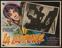 4j585 LA LLORONA Mexican LC 1960 crazed Maria Elena Marquez with knife in inset AND border art!