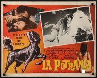 4j587 LA POTRANCA Mexican LC 1963 sexy Maruja Montes on horse, border art of female centaur!