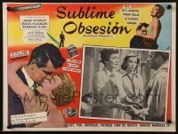 4j596 MAGNIFICENT OBSESSION Mexican LC 1954 Jane Wyman in inset & with Rock Hudson in border!