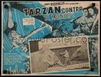 4j634 TARZAN'S NEW YORK ADVENTURE Mexican LC R1950s elephants save Johnny Weissmuller from cage!