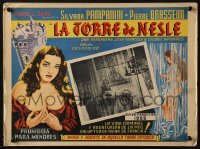 4j637 TOWER OF NESLE Mexican LC 1955 Abel Gance, sexy naked woman + art of Silvana Pampanini!