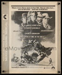 4j165 ONCE UPON A TIME IN THE WEST pressbook 1969 Sergio Leone, Cardinale, Fonda, Bronson, Robards