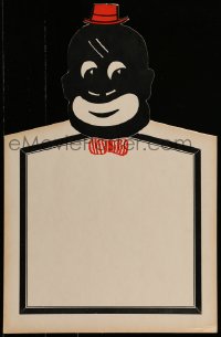 4j017 BLACKFACE DISPLAY die-cut 14x22 special poster 1920s used in a vaudeville theater, facing!